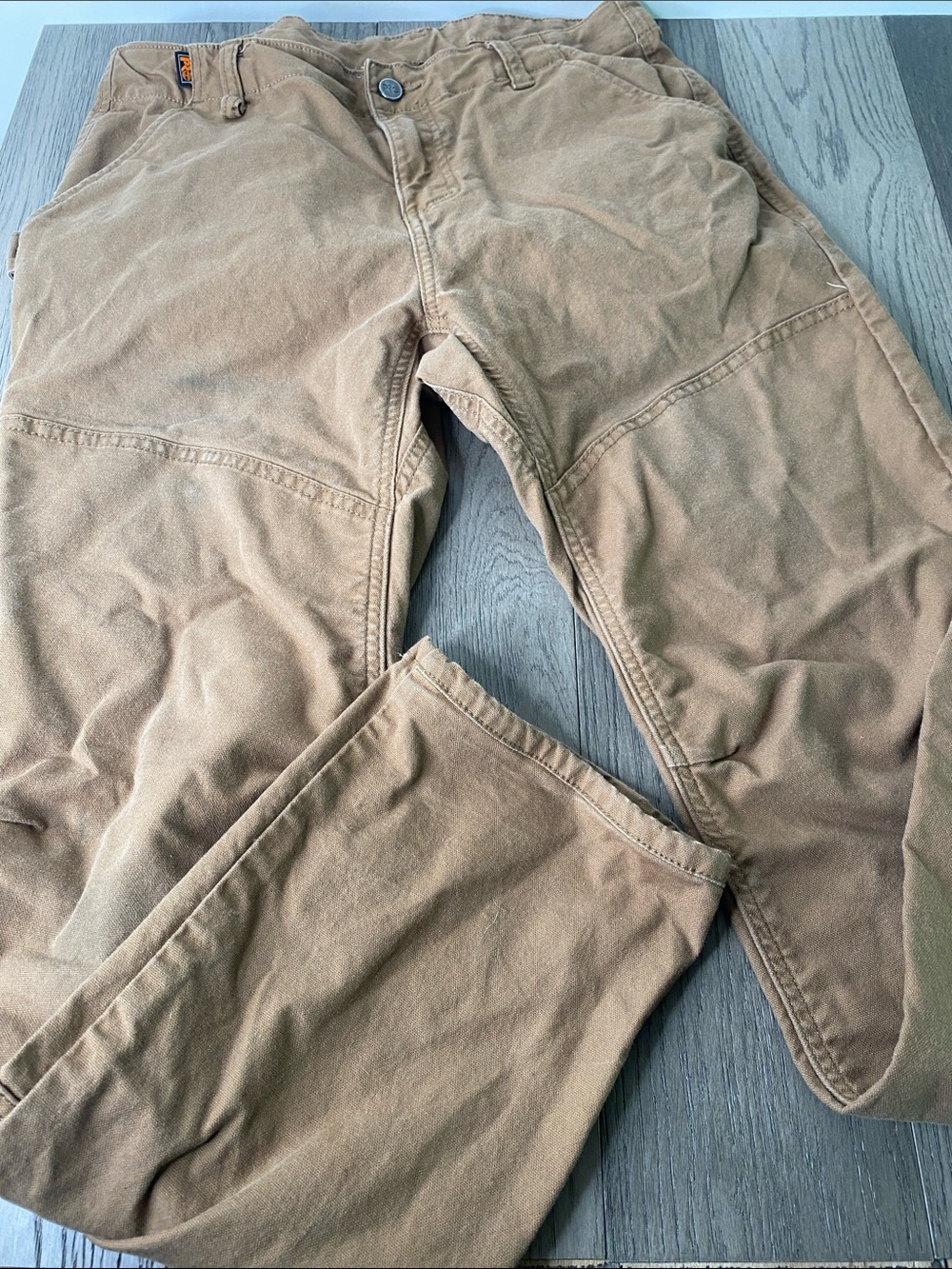 Timberland Double Knee Tan Work Trousers - Straight Leg - Women’s Size 12 - 1468